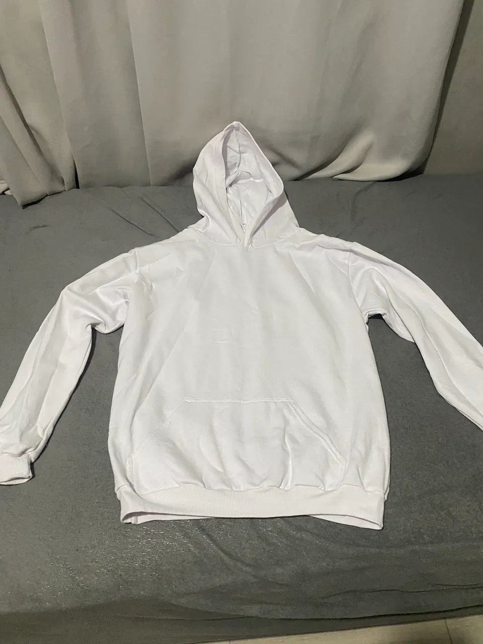 MOLETOM BLUSA DE FRIO BRANCO CANGURU - Foto 2