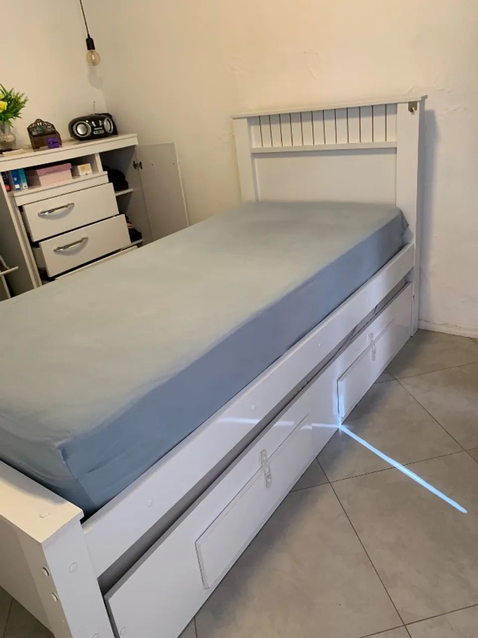 Cama solteiro c/auxiliar