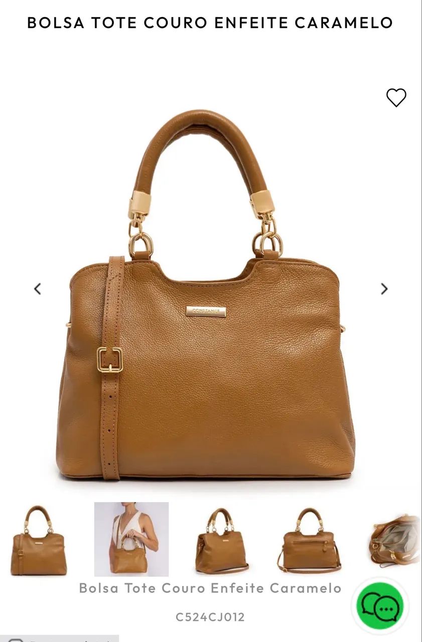 Bolsa de couro legítimo CONSTANCE  - Foto 2