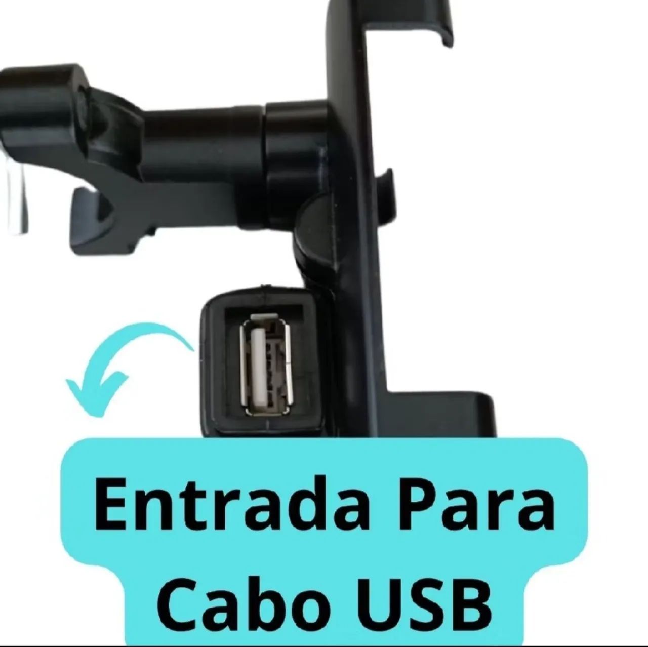SUPORTE DE CELULAR PARA MOTO COM USB - PRATICIDADE E SEGURANÇA! - Foto 2