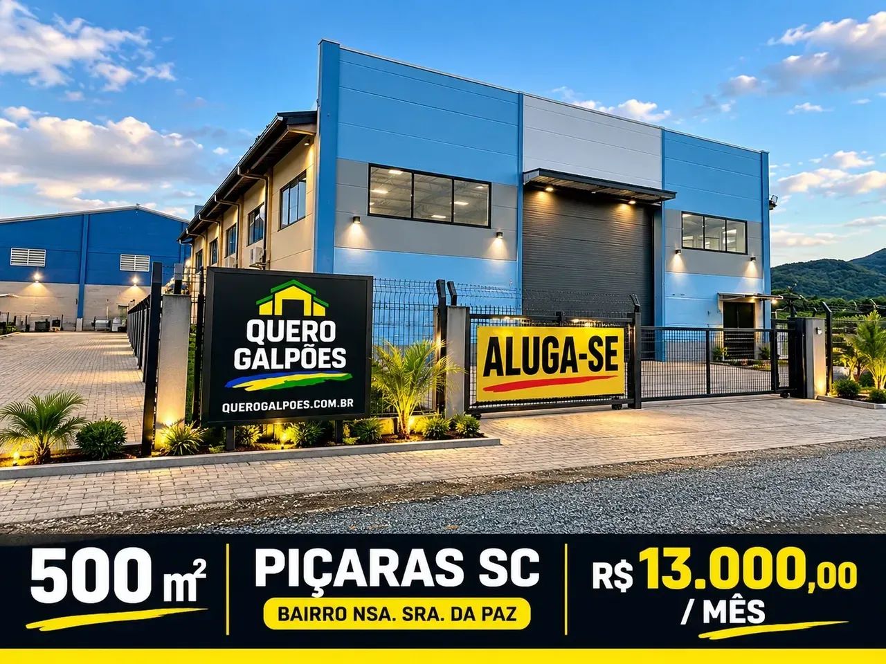 Galpões de 500 m2 Piçaras sc junto br 101