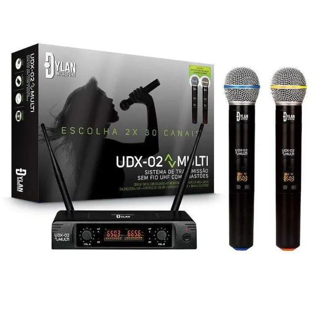 Transmissor sem fio UHF com dois bastões DYLAN UDX-02 MULTI