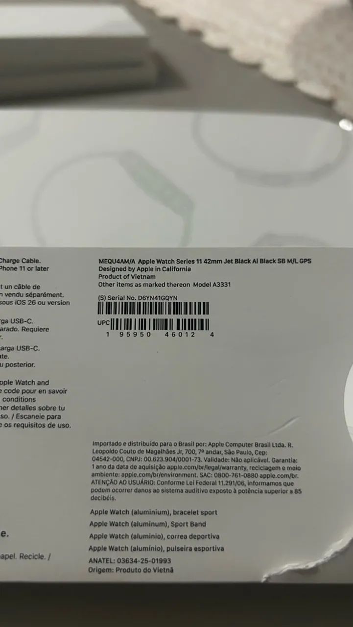 Apple Watch 11 42mm jet black Al black gps  - Foto 3