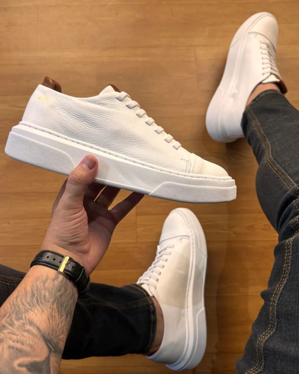 TÊNIS MASCULINO BOS (COURO) - Foto 5