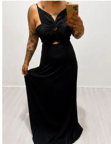 Vestido longo preto - Foto 2