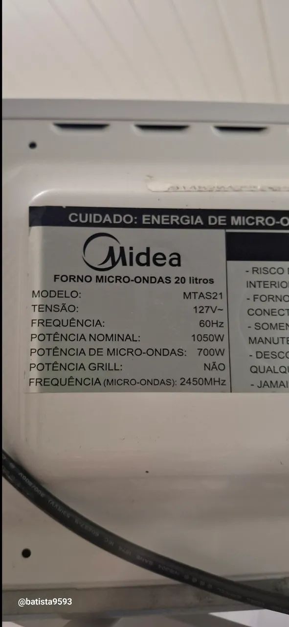 ? Micro-ondas Midea Live 20L + Suporte de Parede! - Foto 2