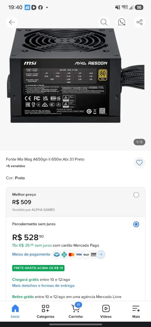 Fonte para PC Gamer - Foto 3