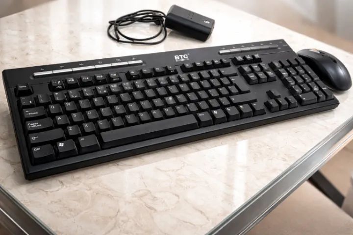 Teclado e Mouse robusto sem fio (Wireless) BTC 5309 URF excelente