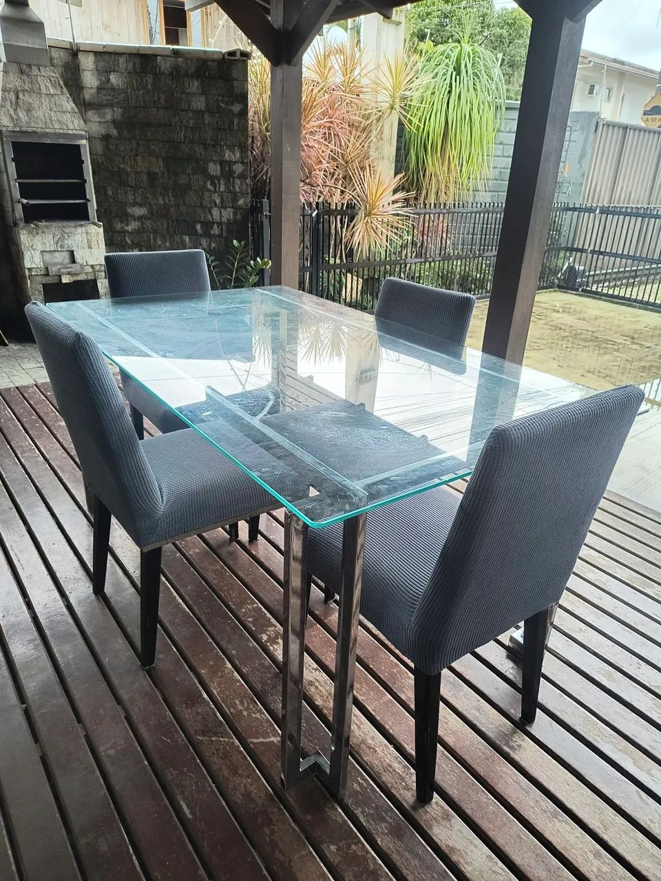 Mesa de vidro com pés cromado  - Foto 3