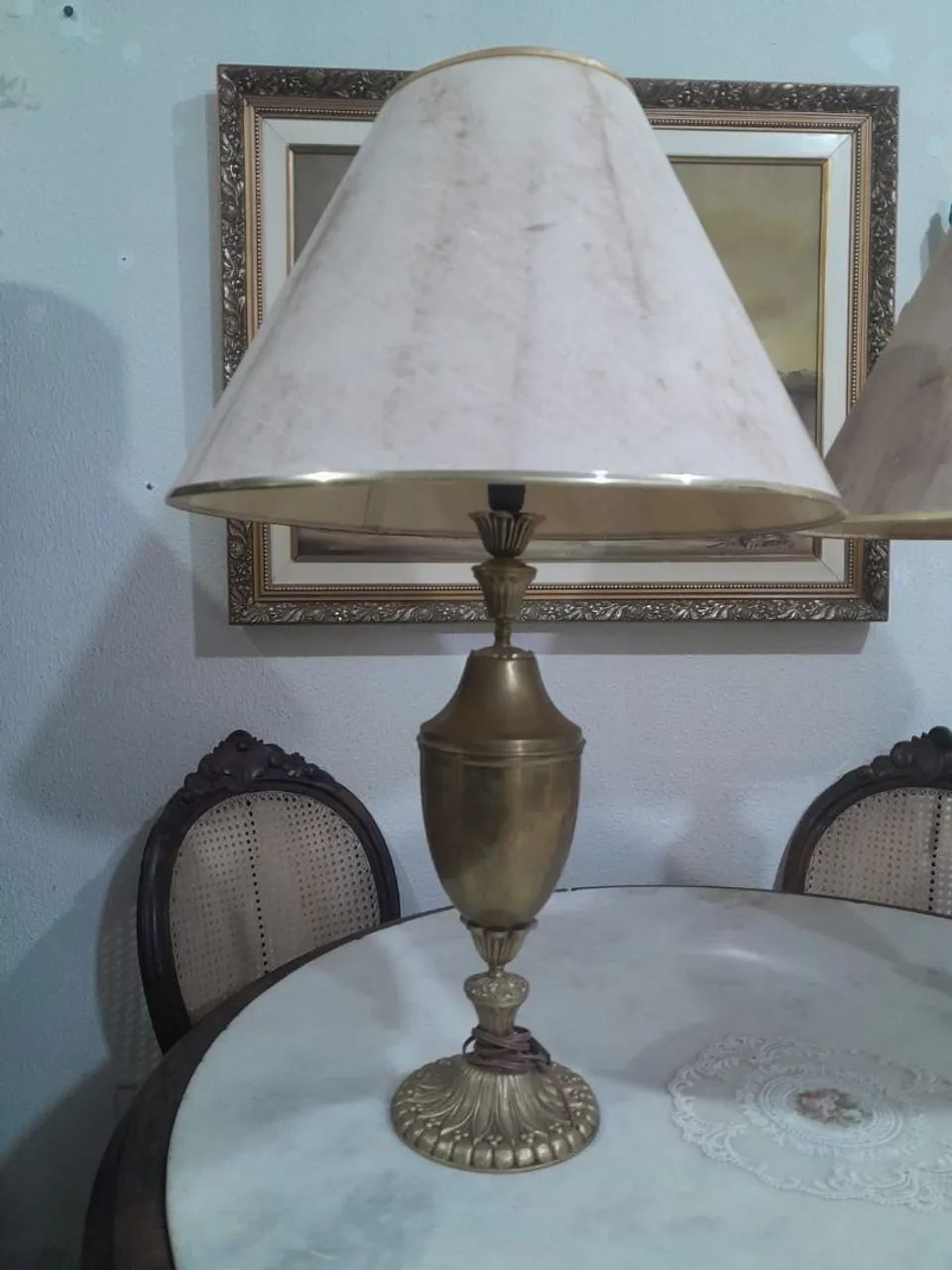 Abajur antigo em bronze  - Foto 2