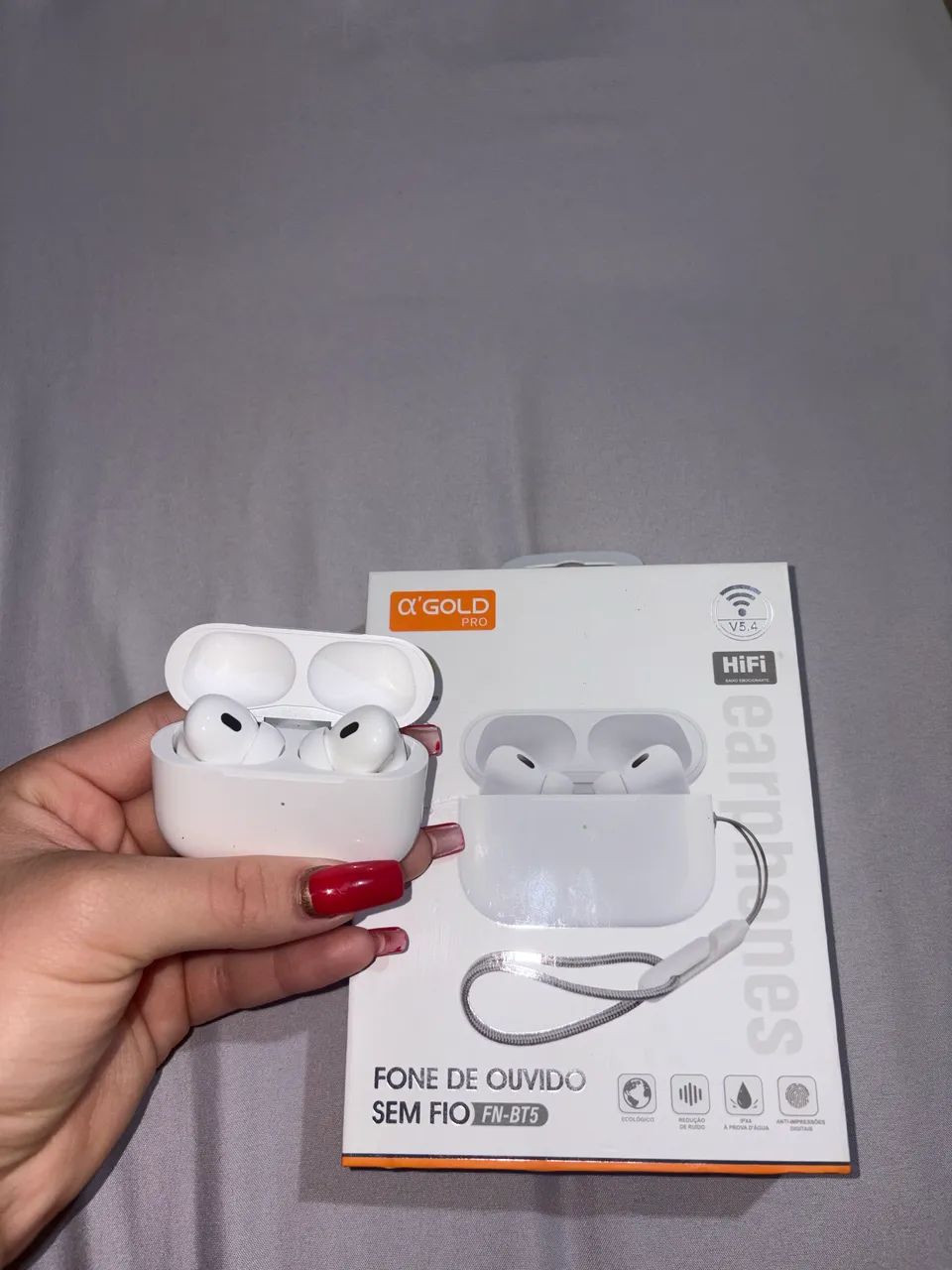 Fone Bluetooth Alpha Gold Pro FN-BT5 | Como Novo | Caixa e Carregador - Foto 2