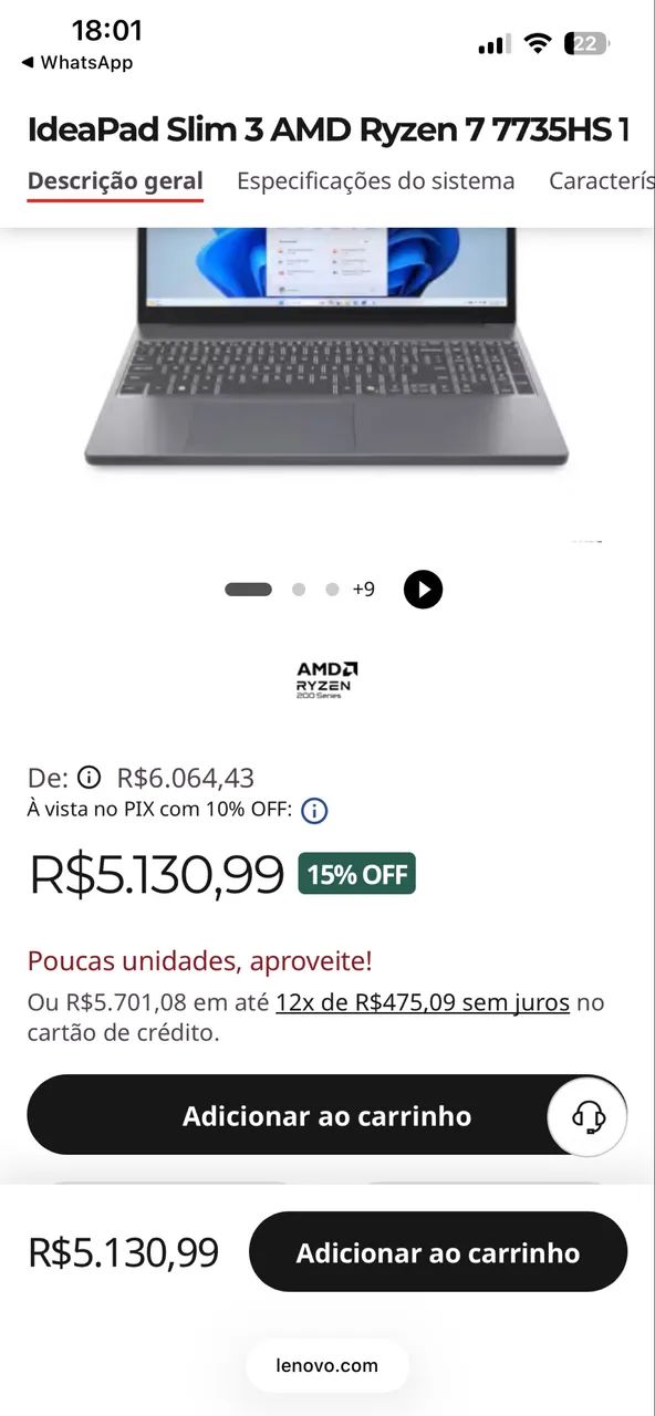 Notebook gamer de 5 mil por 3900 - Foto 4