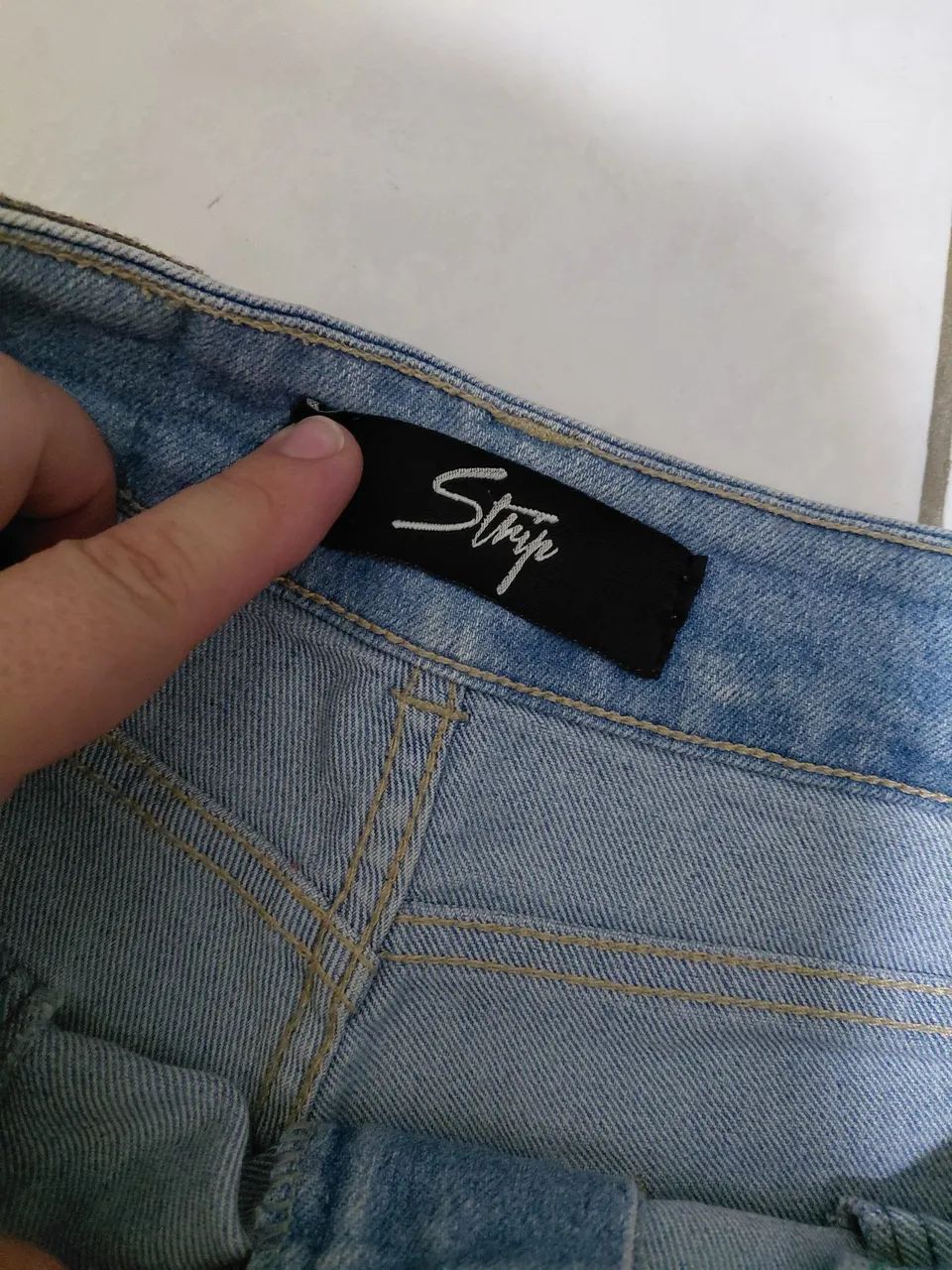Short jeans Strip tamanho 44 - Foto 3