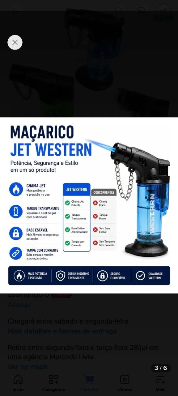 ISQUEIRO MINI MAÇARICO MODELO NOVO - Foto 5