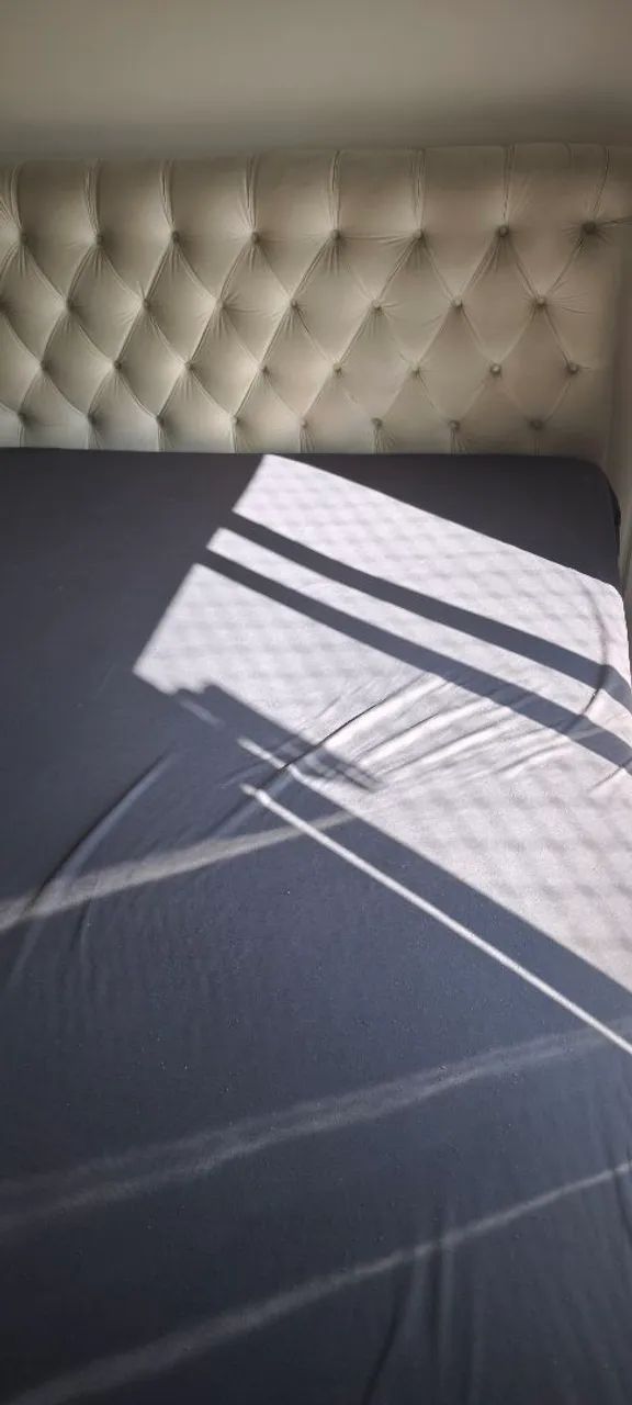 Cama de casal com colchão e cabeceira para RETIRAR  - Foto 5