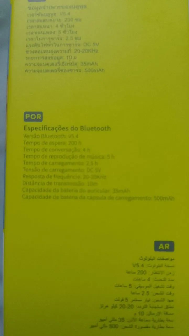 Fone de ouvido bluetooth 