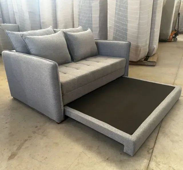 Sofá Cama Noronha 1,55 m  Linho  Novo  Pronta Entrega - Foto 3