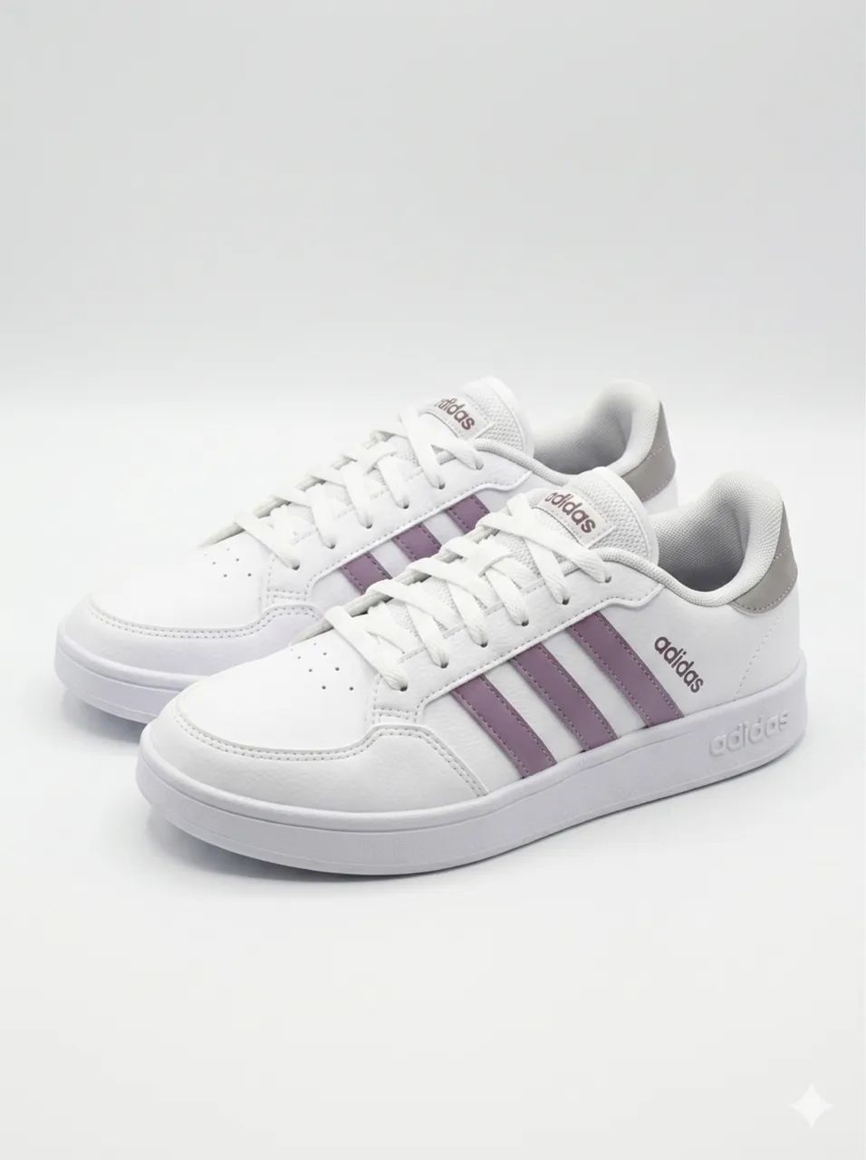  Tênis Adidas Breaknet Feminino Branco e Lilás