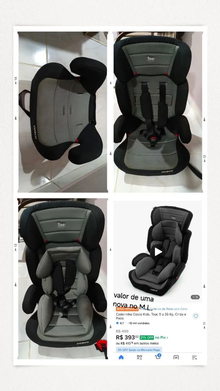 Cadeirinha infantil para carro