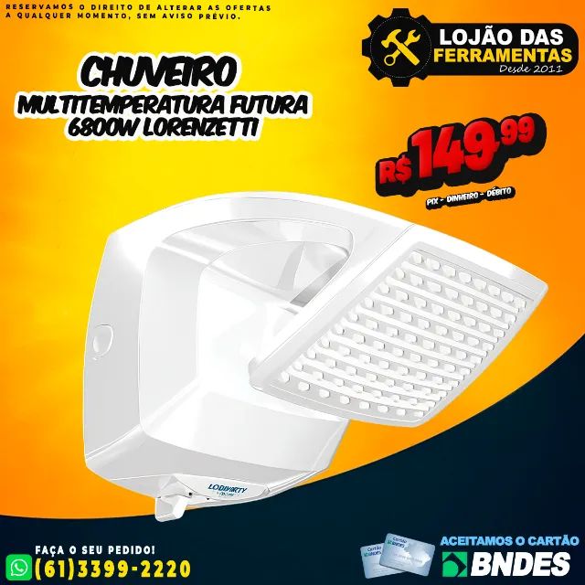 Chuveiro Multitemperatura Futura 6800w Lorenzetti