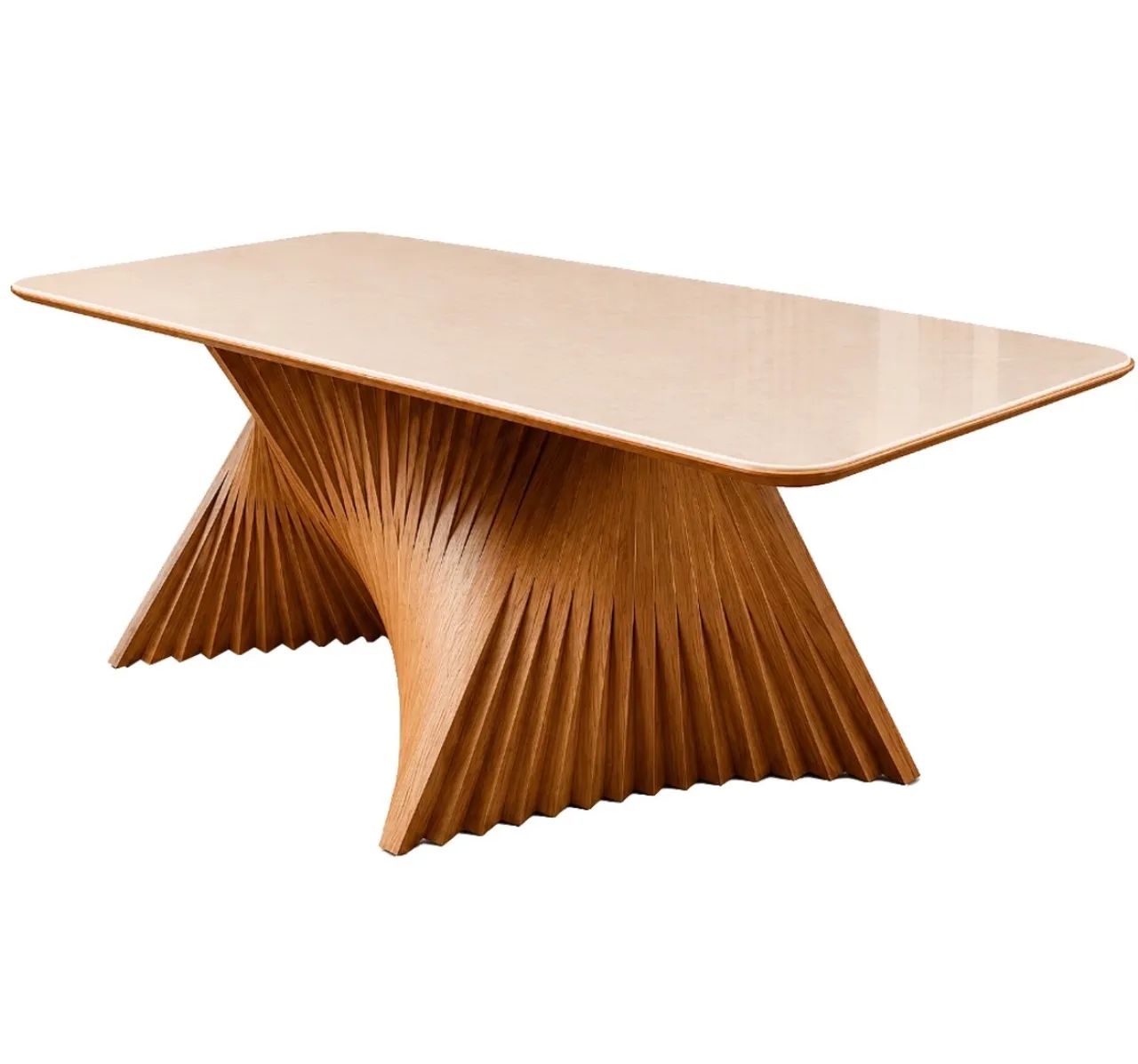Mesa Jantar  Plus com Vidro 220x110 Base Ripado p5 - Foto 2