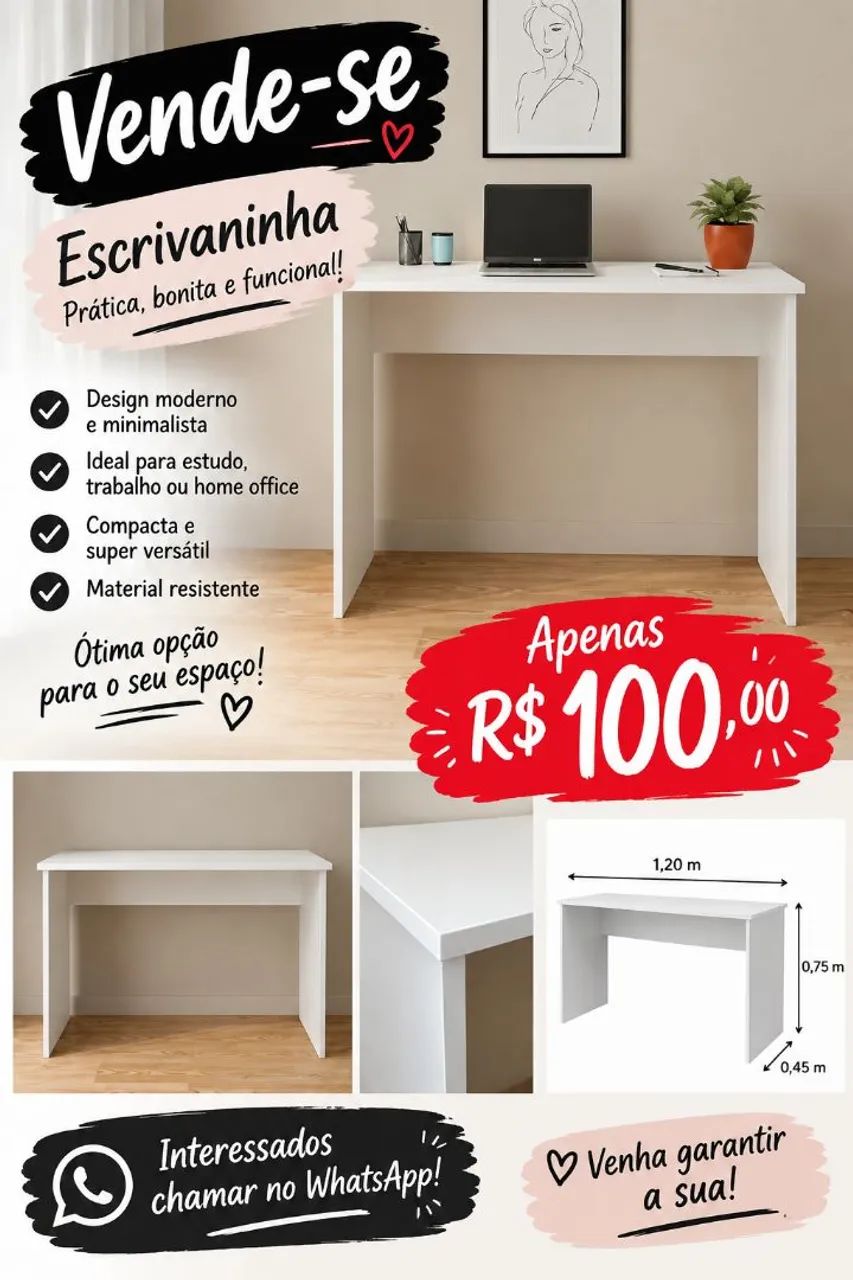 Mesa Escrivaninha 