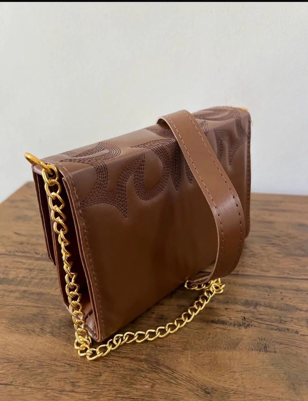 bolsa transversal preta com strass - Foto 3