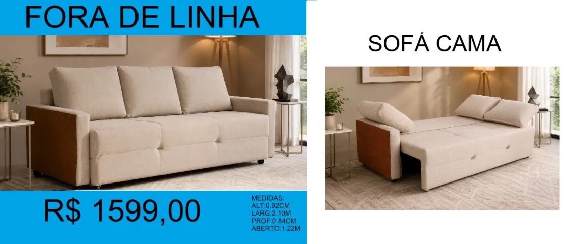 Sofá cama 2,10 A pronta entrega