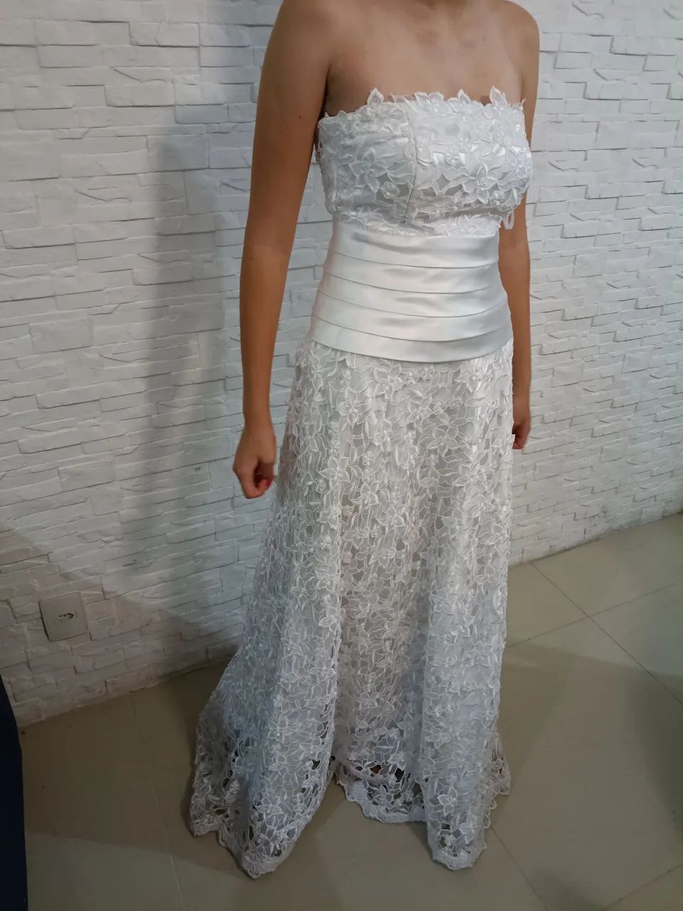 Vestido branco .