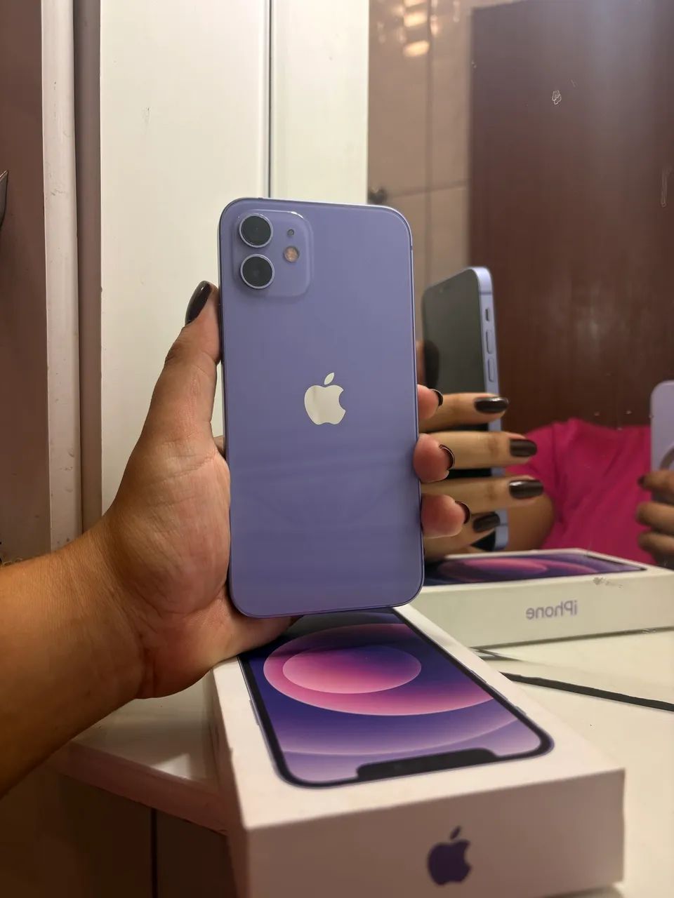     iPhone 12 64GB Roxo | Excelente Estado | Caixa + NF - Foto 3