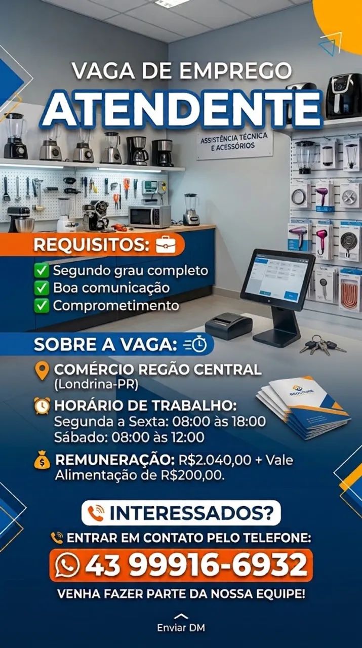 Vaga atendimento 