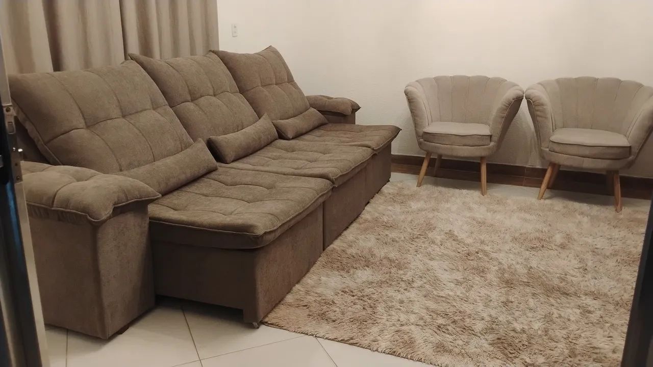 Sofá retrátil e reclinável de 2.80 mts 