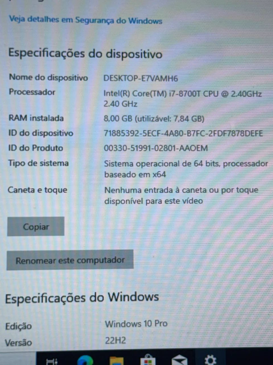 Mini pc I7 8700T 8GB 1TB - Vender Rapido e Pessoalmente!! - Foto 2