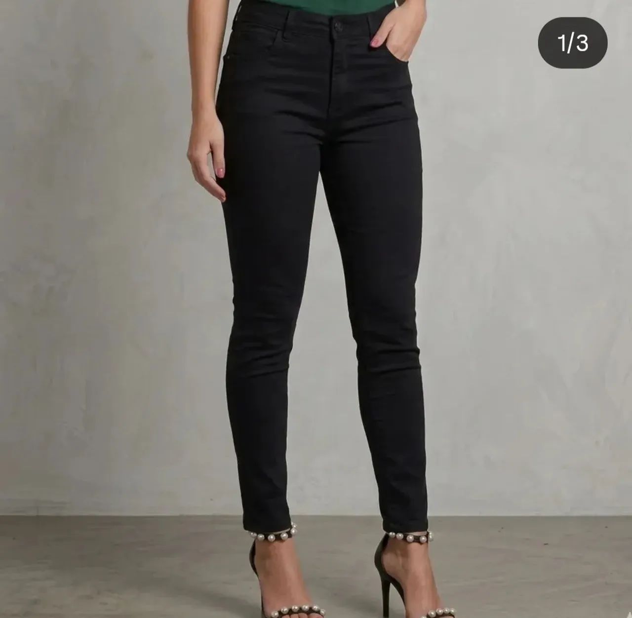 Calça Preta Com Lycra 36