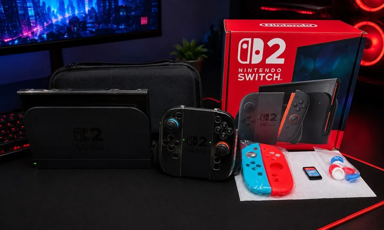 Nintendo Switch 2 Completo + 4 Jogos+ Extras( Opcionais
