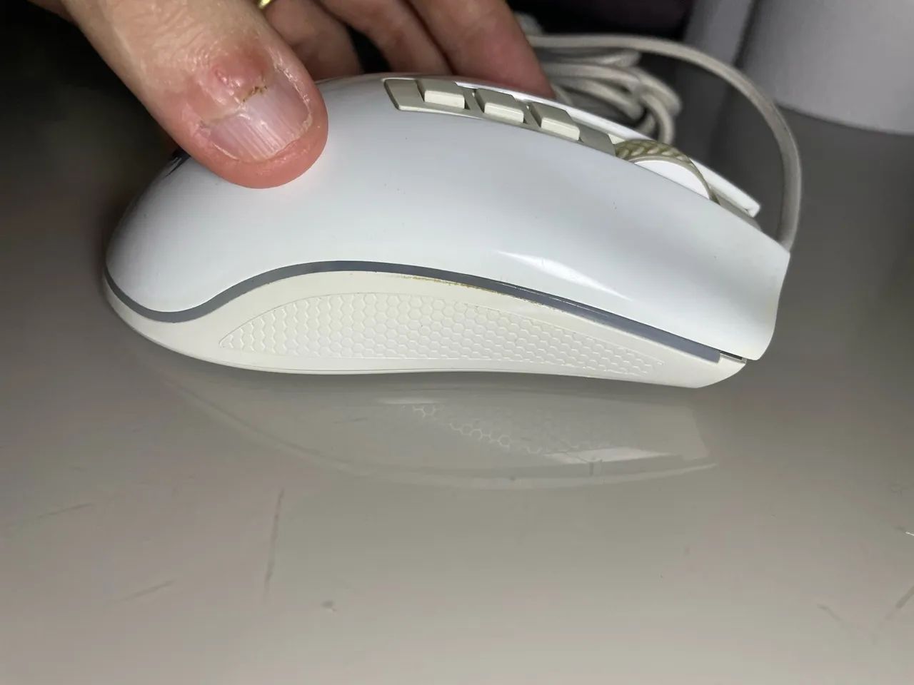 Mouse Redragon Cobra M711 Branco RGB - Foto 4