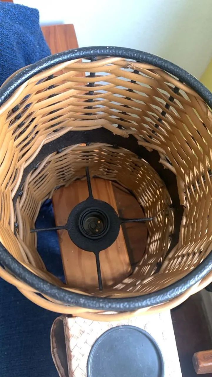 Cupula abajur vime trançado - Foto 2