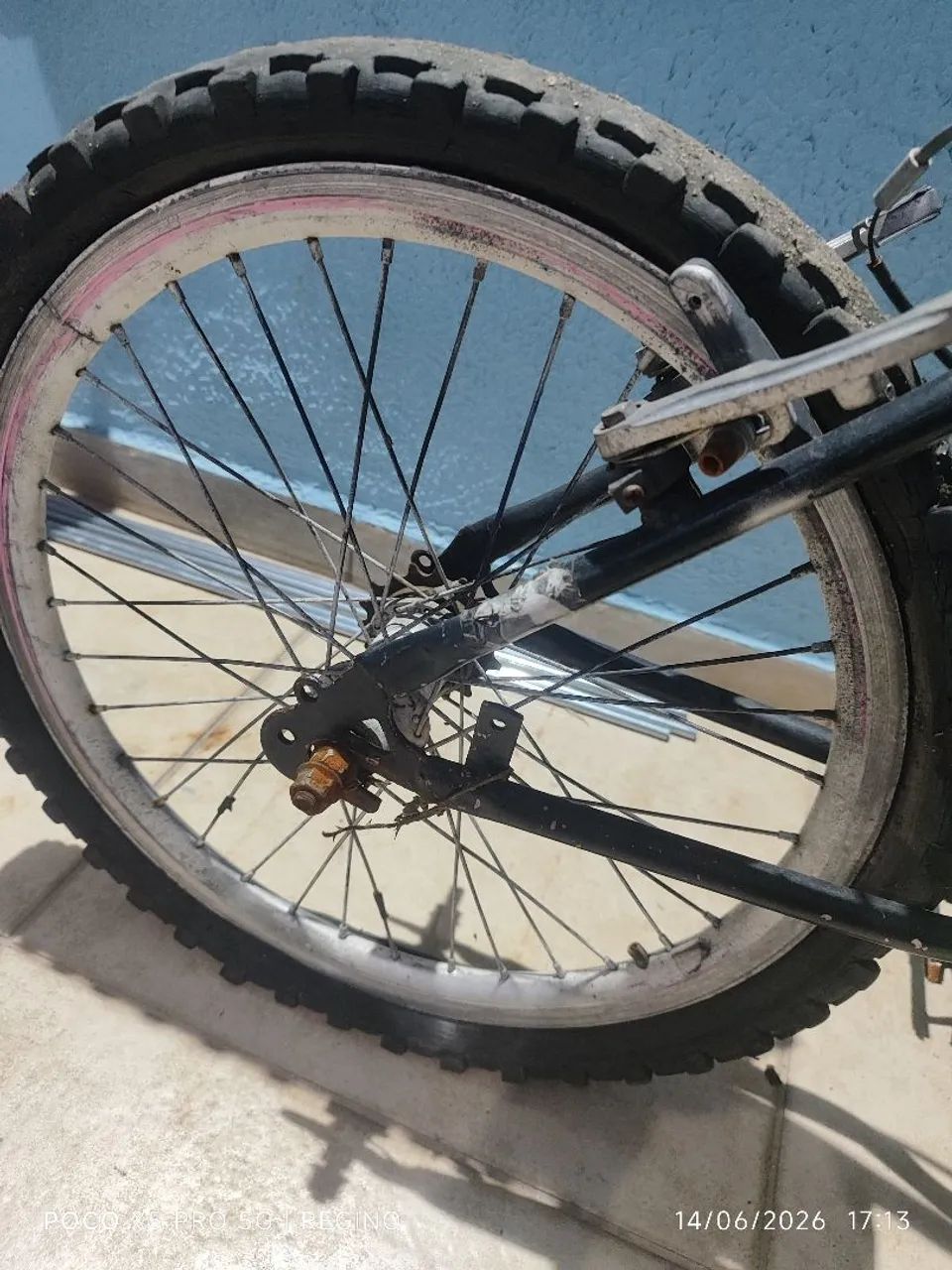 Quadro de bicicleta aro 20 com rodas aero reforçada e cubos de rolamento c - Foto 2