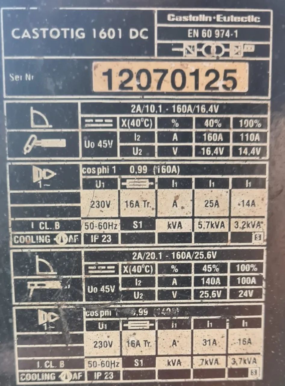 Maq de Solda TIG CastoTig 1601 Com pedal - Foto 2