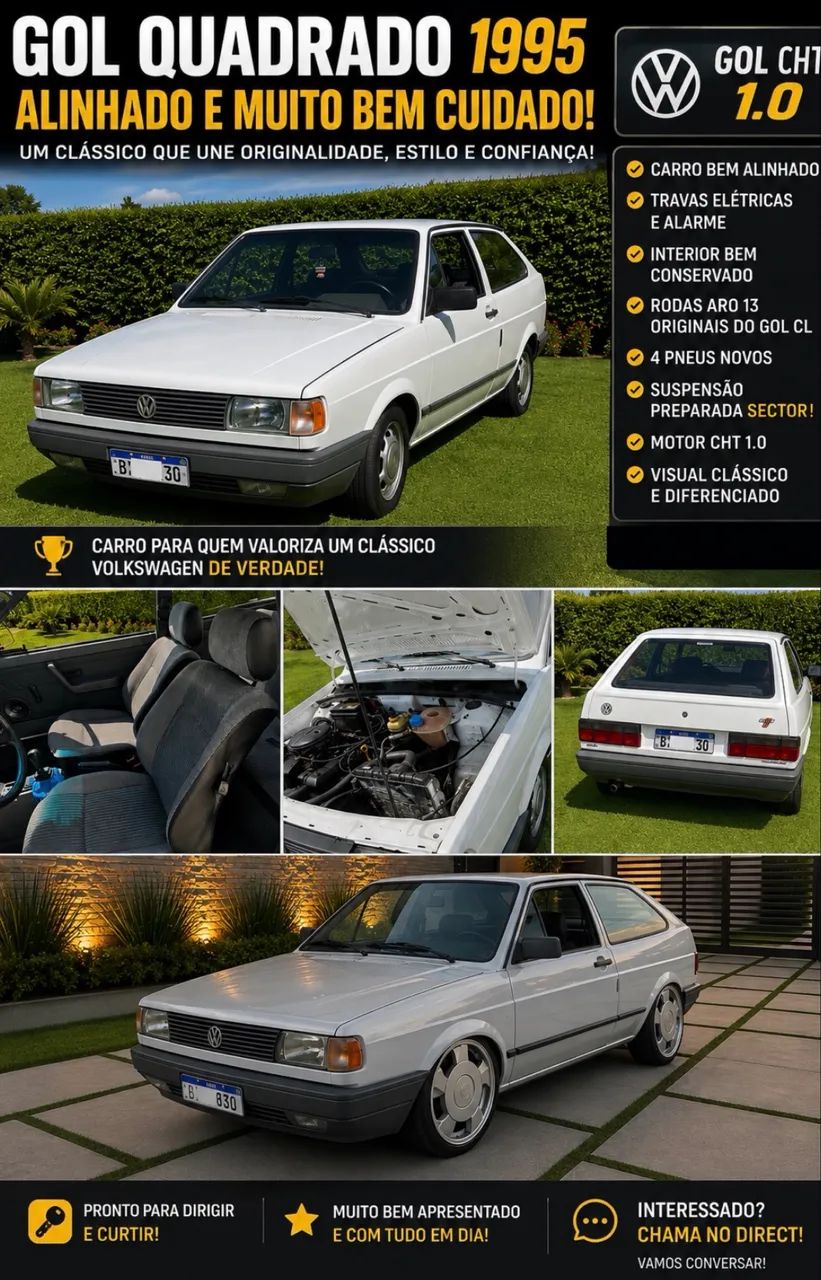 Volkswagen Gol Geração I 1000 2P 1995