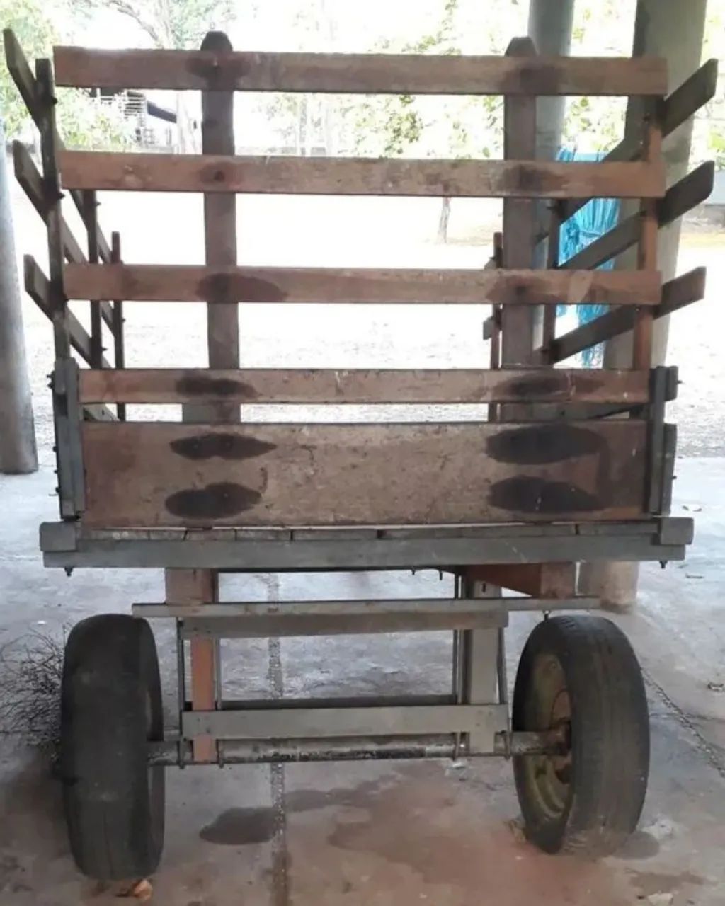Carroça artesanal em Ipê maciço (Pau D'arco) - Estado de Nova. - Foto 3