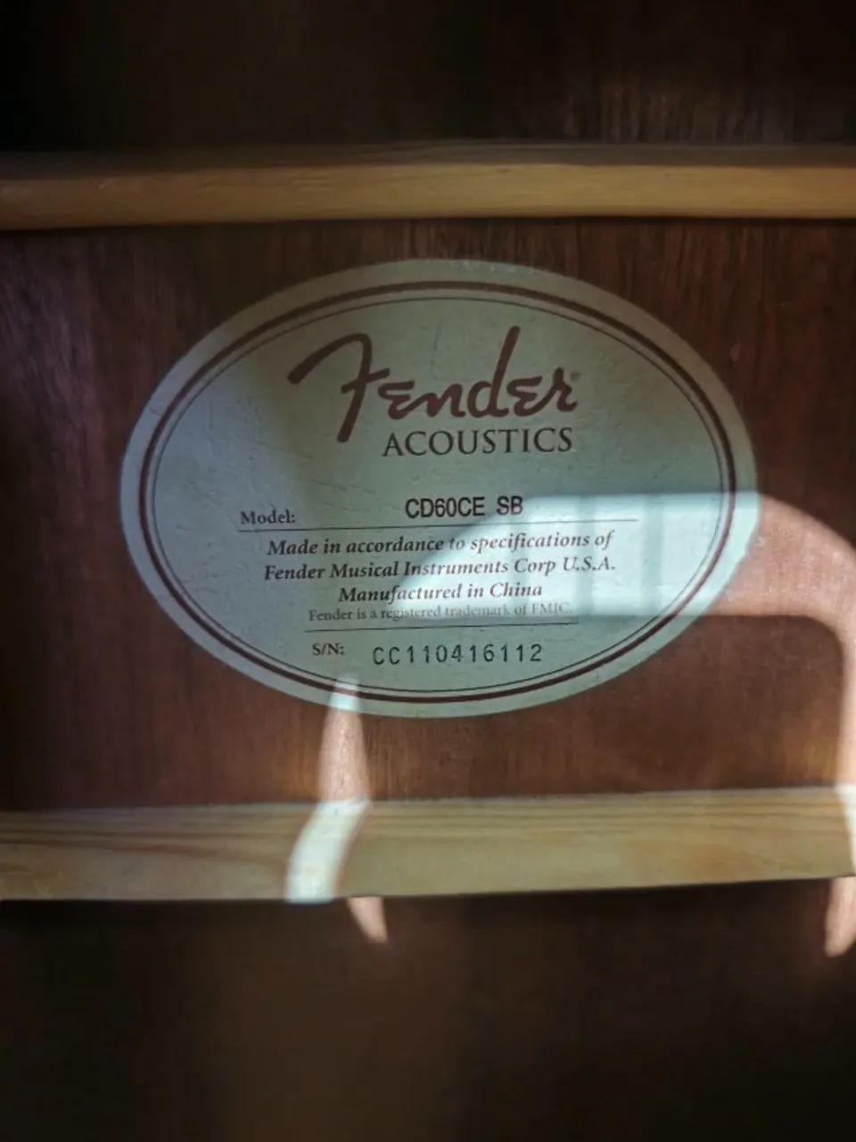 Fender CD-60CE SB - Trocas - Foto 5