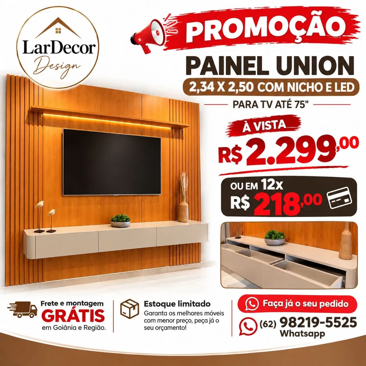 Painel de Tv com Lead