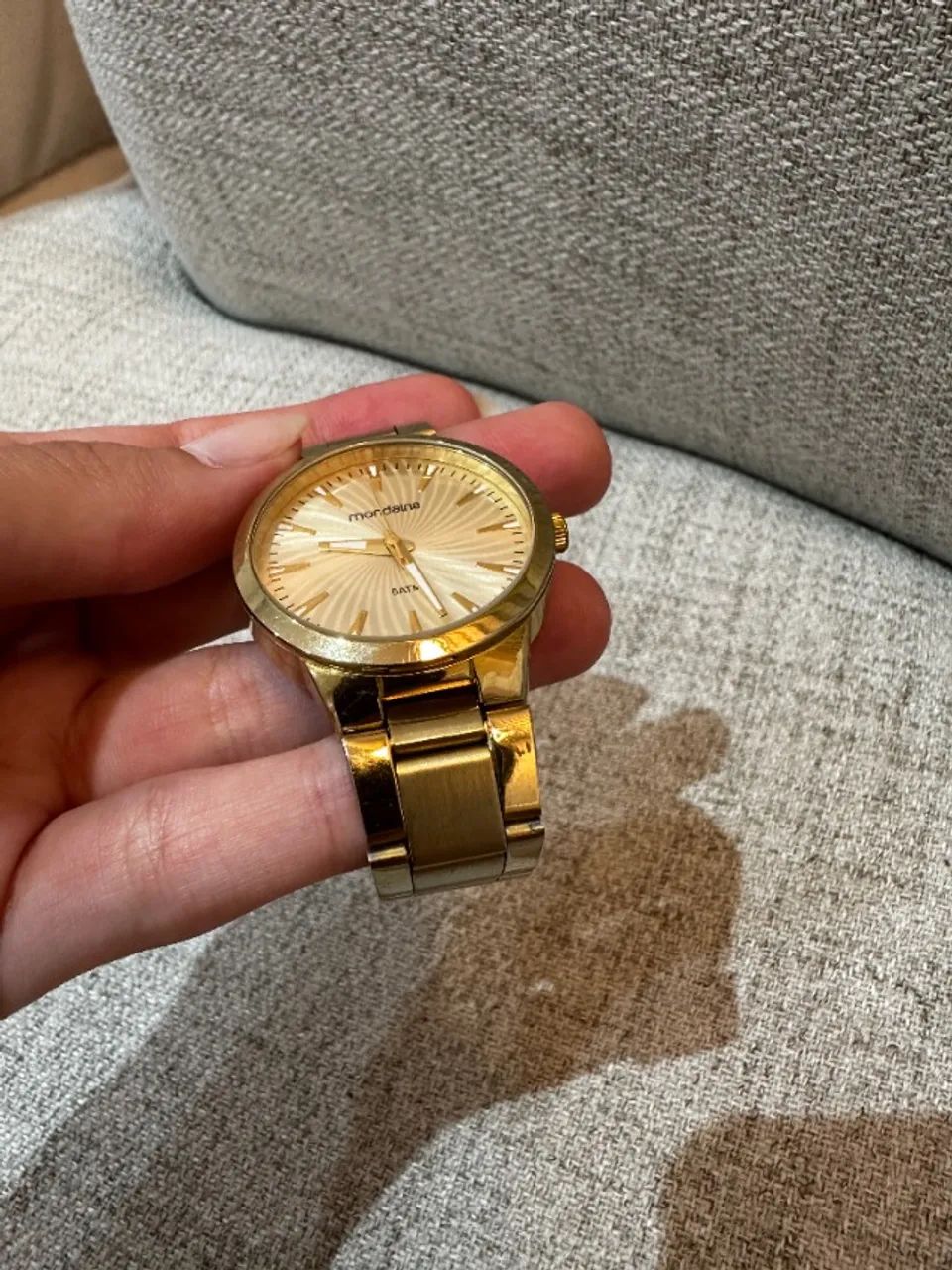 Relógio Mondaine Dourado - Foto 3