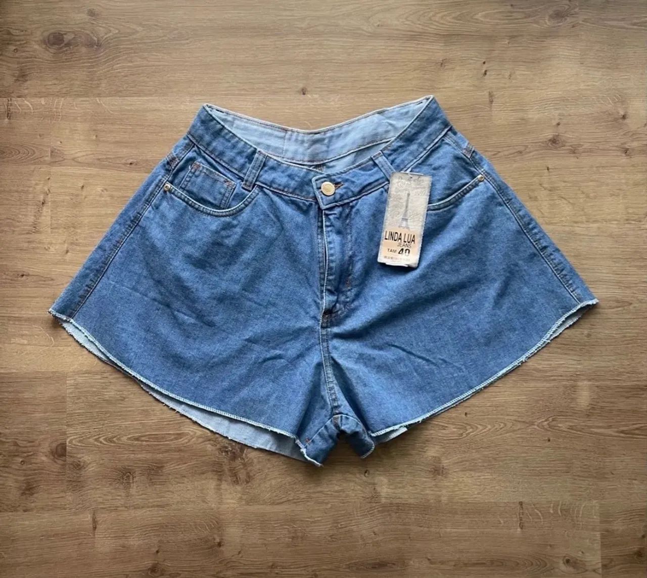 Short jeans tam 40 Linda Lua NOVO - Foto 3