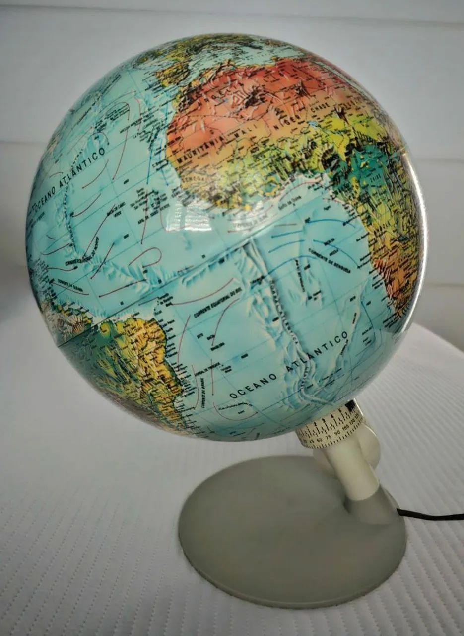 Raro Globo terrestre iluminado  - Foto 2