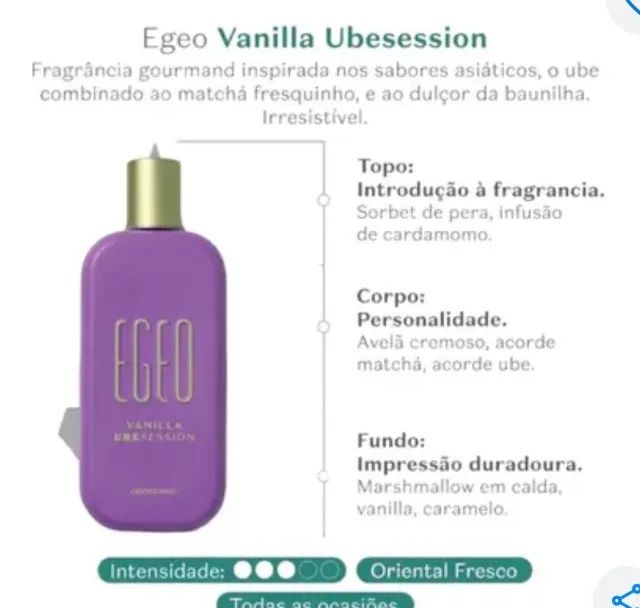 Deo Colônia Egeo Vanilla Ubessession - Perfume Lançamento - Foto 4