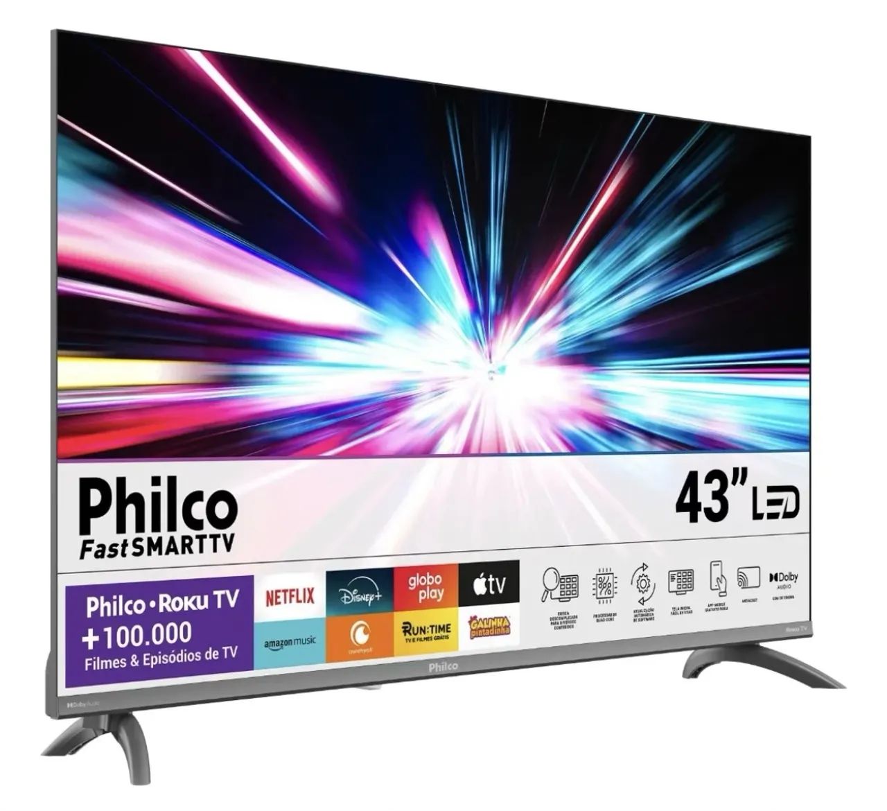Smart Tv 43 polegadas  + suporte articulado - Foto 2