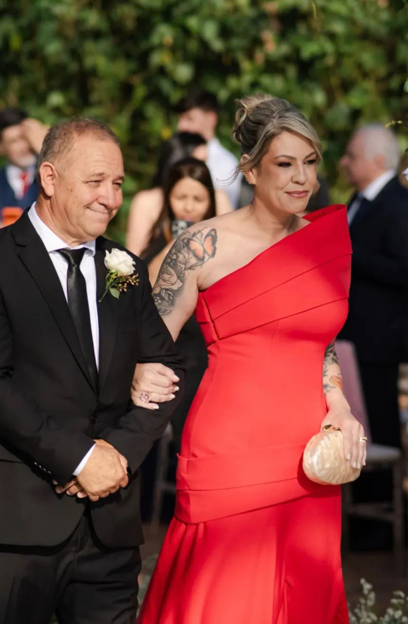 Vestido de alfaiataria vermelho 