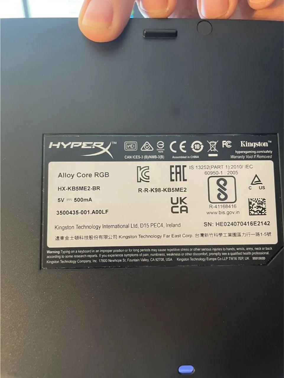 Teclado Hyper X Alloy Core Membrana - Foto 3